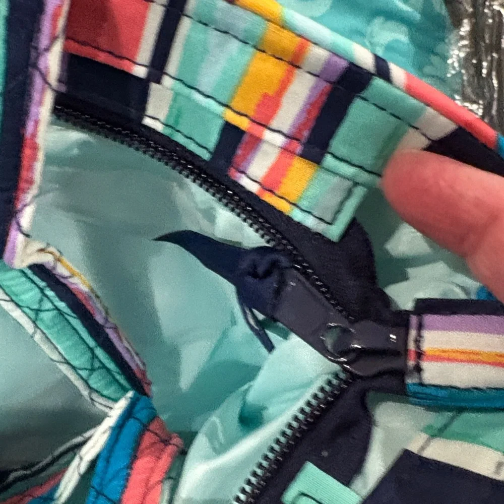 Vera Bradley small vera tote in cabana stripe